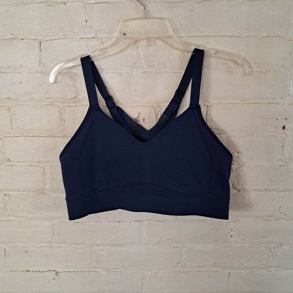 Brooks Sports Bra 38A/B Navy Drive Interlace Wireless Run Crossback 350082